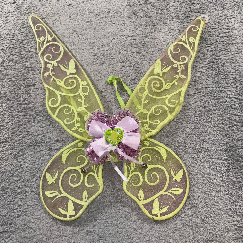 Disney Store Tinker Bell Light Up Fairy Wings Girls Costume Accessory One Size